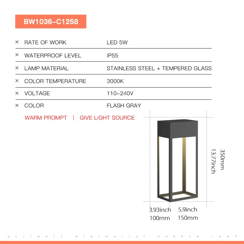 Outdoor Waterproof LED Wall Light