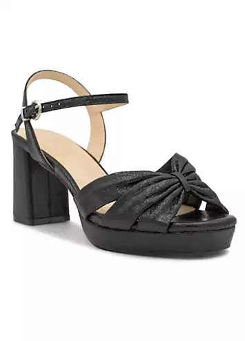 Paradox London Black Wide Fit Metallic ’Nerita’ Platform Sandals | Kaleidoscope