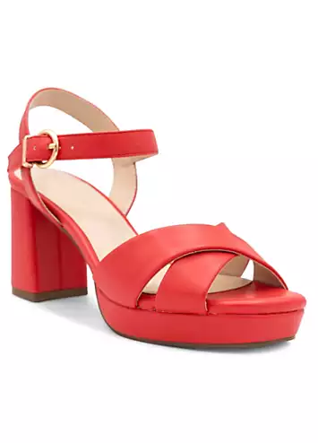 Peony Faux Leather ’Leya’ Platform Sandals by Paradox London | Look Again