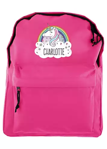 Personalised Pink Unicorn Backpack | Grattan