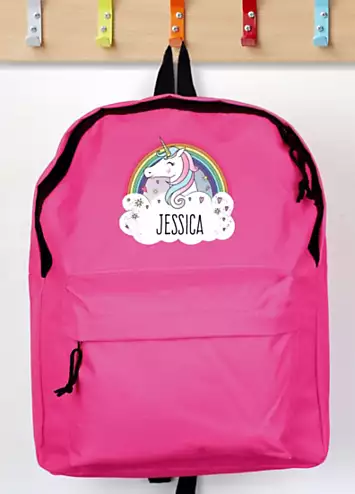 Personalised Pink Unicorn Backpack | Grattan