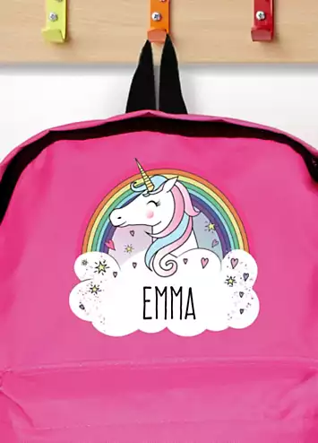 Personalised Pink Unicorn Backpack | Grattan