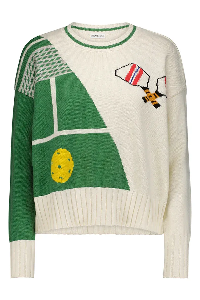 Pickleball Crewneck Golf Green/Starch