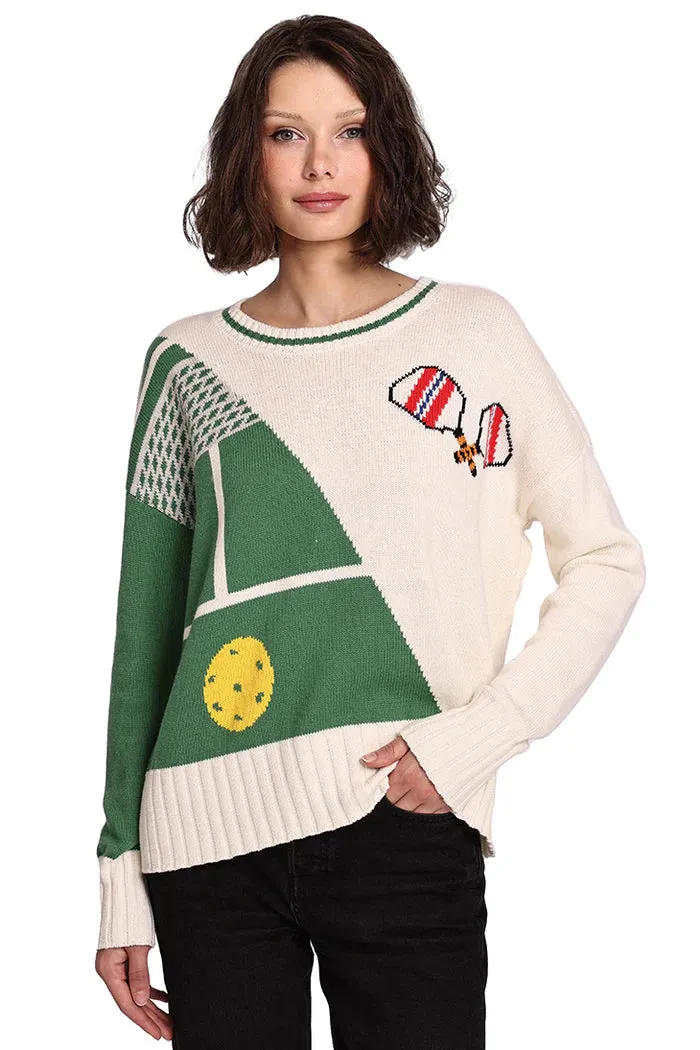 Pickleball Crewneck Golf Green/Starch