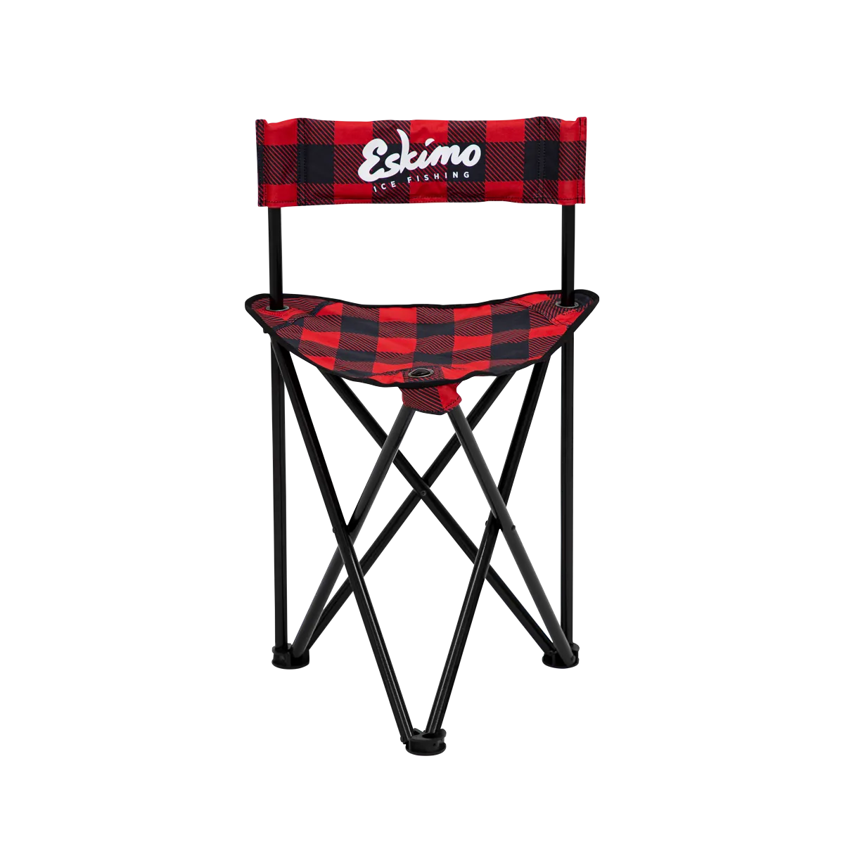 Plaid Folding Ice Chair