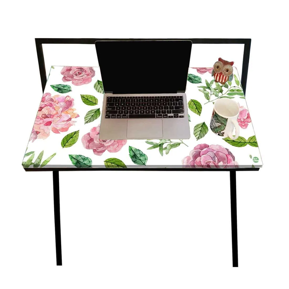 Portable Study Table Foldable Work Desk for Home-Cute Floral