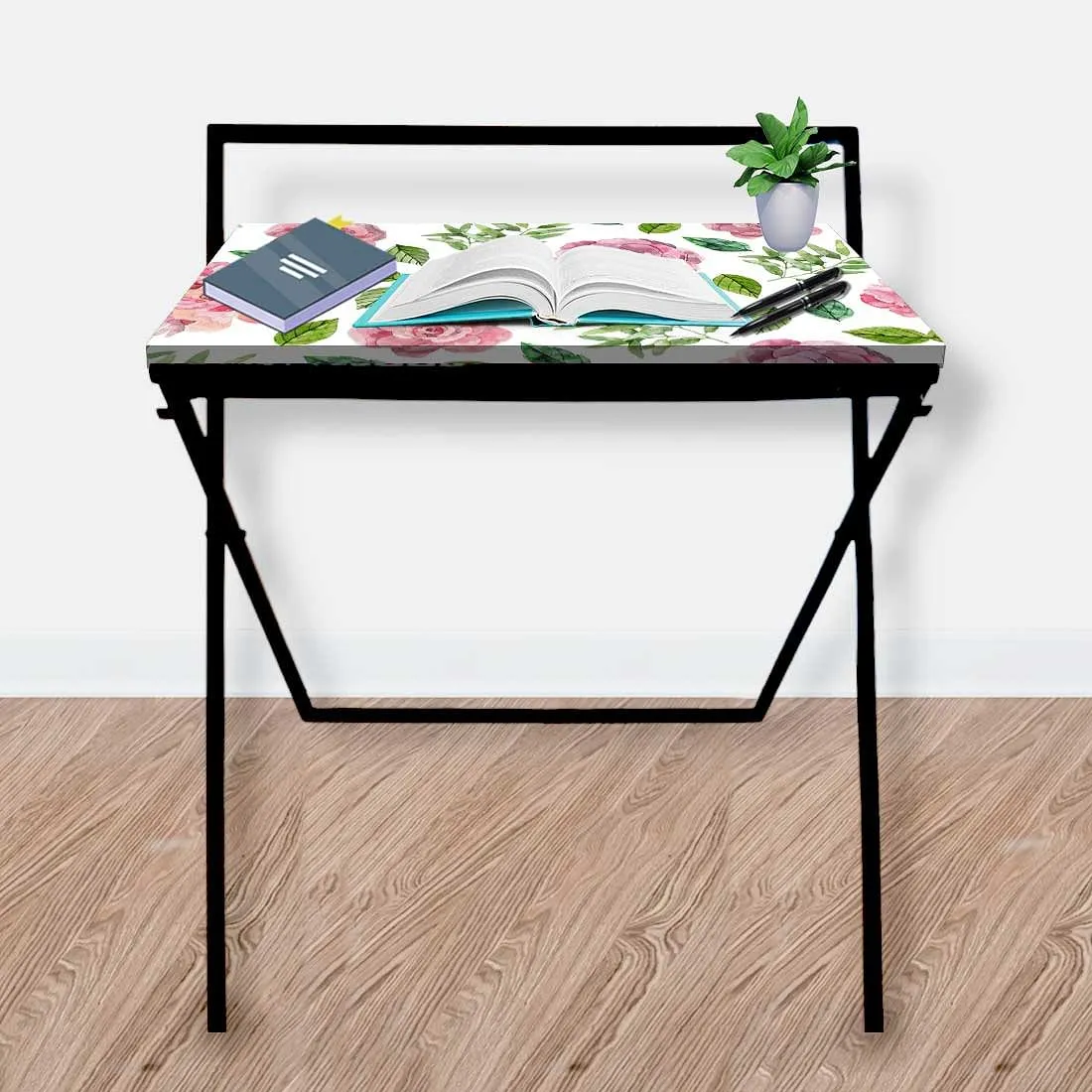 Portable Study Table Foldable Work Desk for Home-Cute Floral