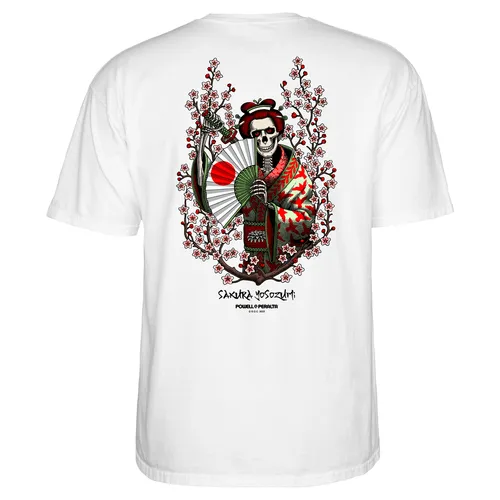 Powell Peralta Skateboard Shirt Sakura Yosozumi White