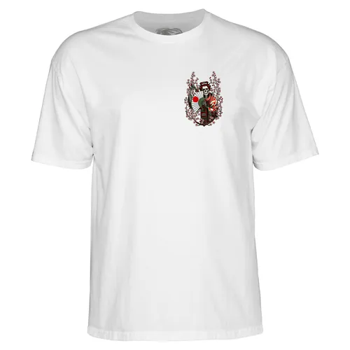 Powell Peralta Skateboard Shirt Sakura Yosozumi White