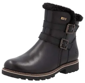 Remonte Black Warmlined Side Zip Boot