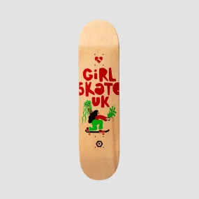 Rollersnakes X GirlskateUK Skateboard Deck - 8"