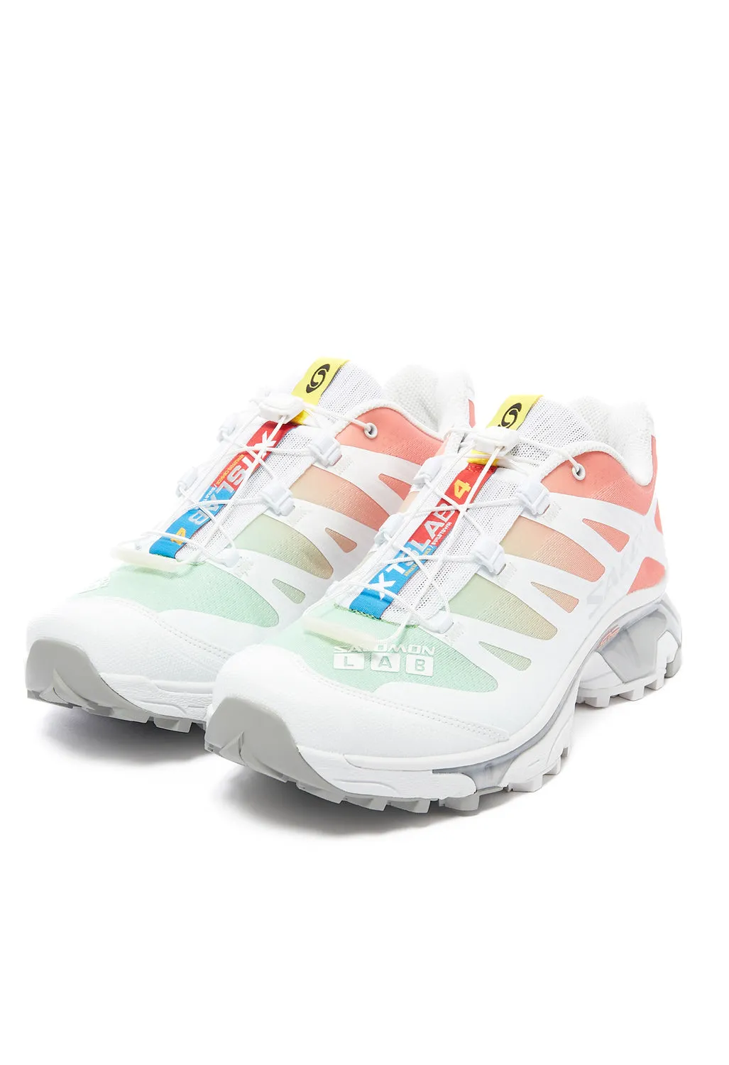 Salomon XT-4 OG Trainers - White / Green Ash / Coral