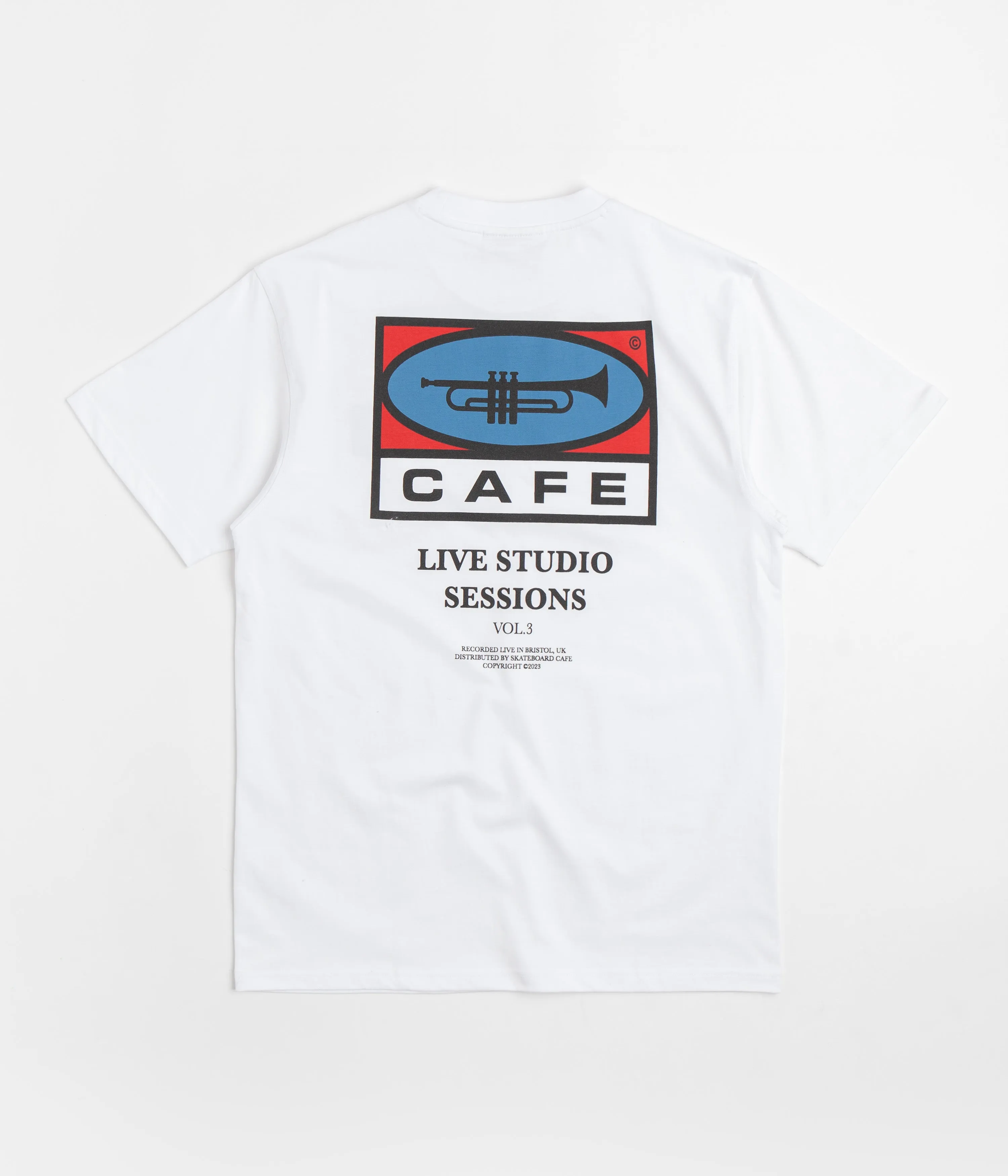 Skateboard Cafe 45 T-Shirt - White / Red