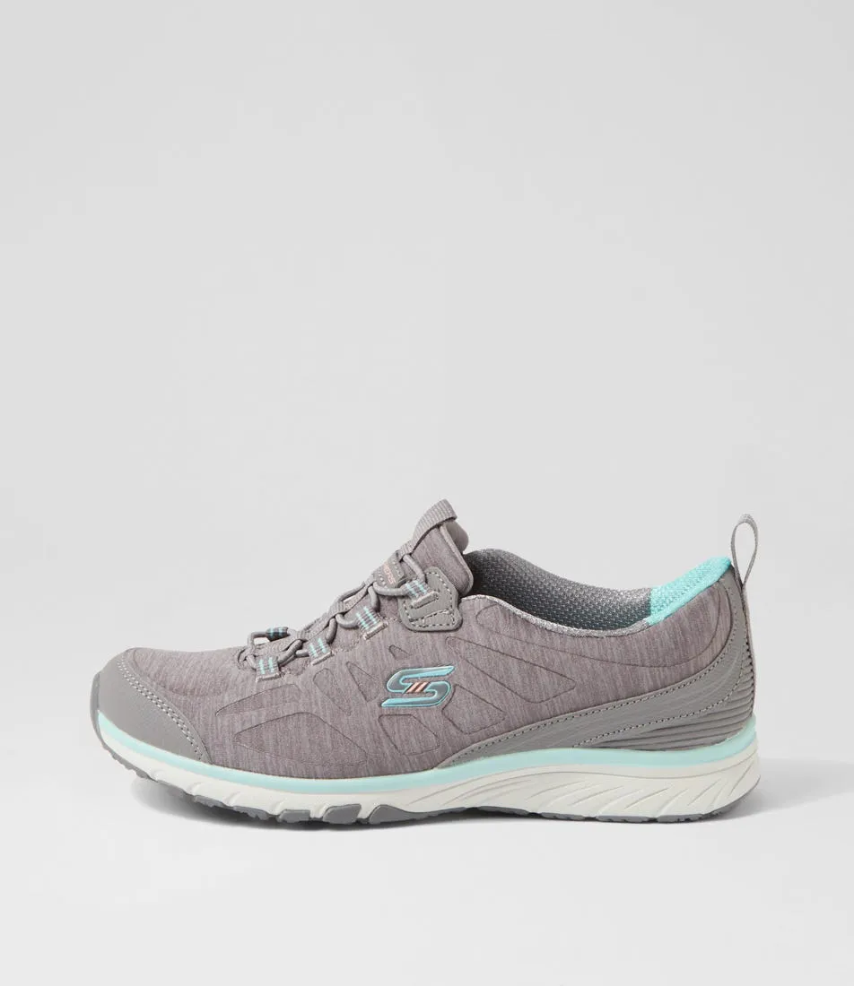 SKECHERS Gratis Sport Grey Light Blue Textile Sneakers