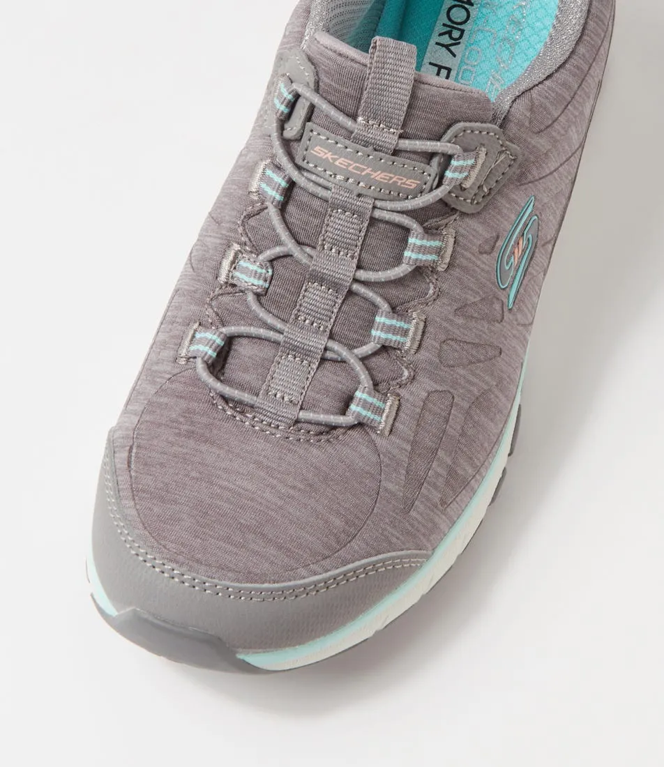 SKECHERS Gratis Sport Grey Light Blue Textile Sneakers