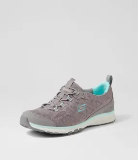 SKECHERS Gratis Sport Grey Light Blue Textile Sneakers