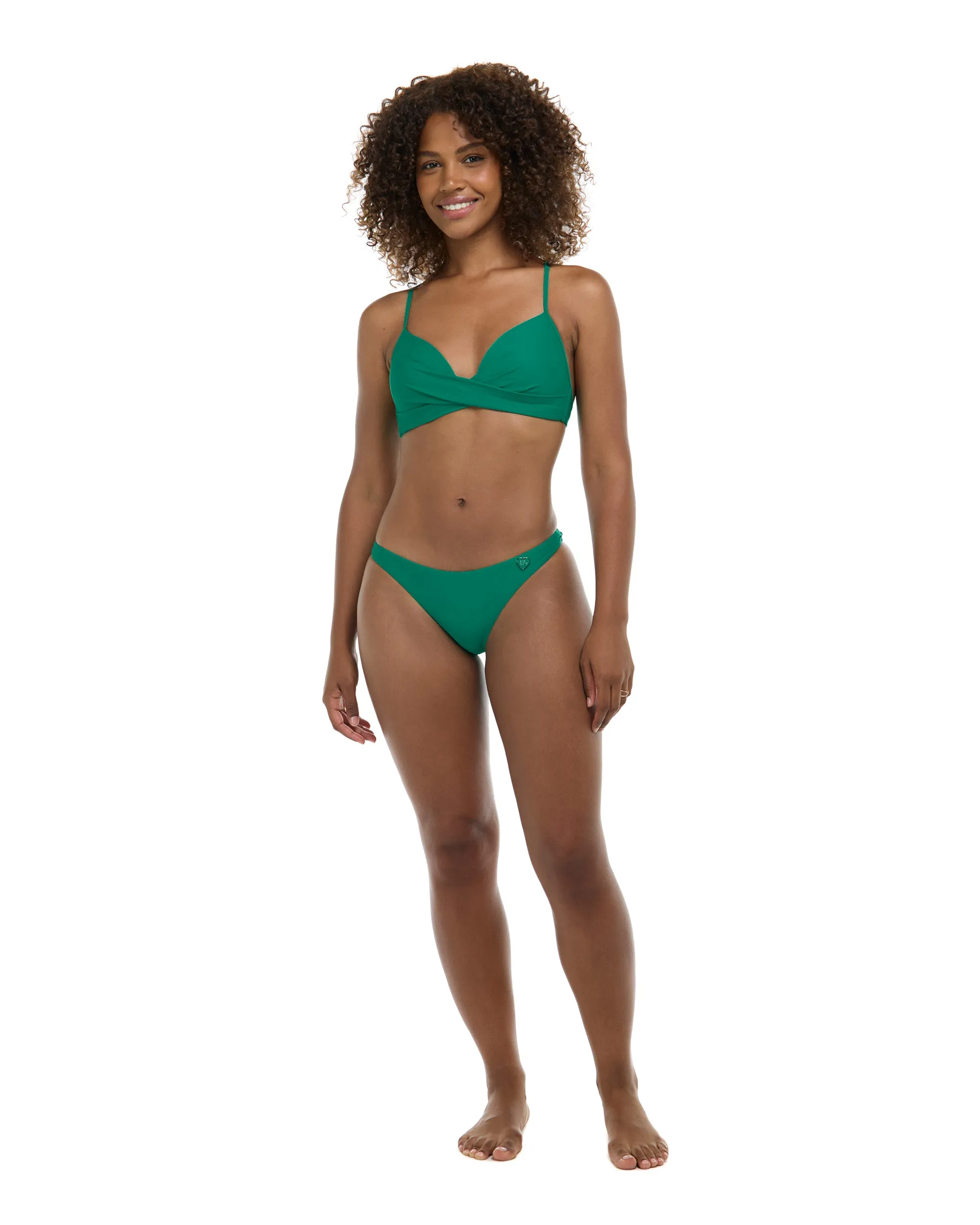 Smoothies Kerry Fixed Triangle Bikini Top - Viridian