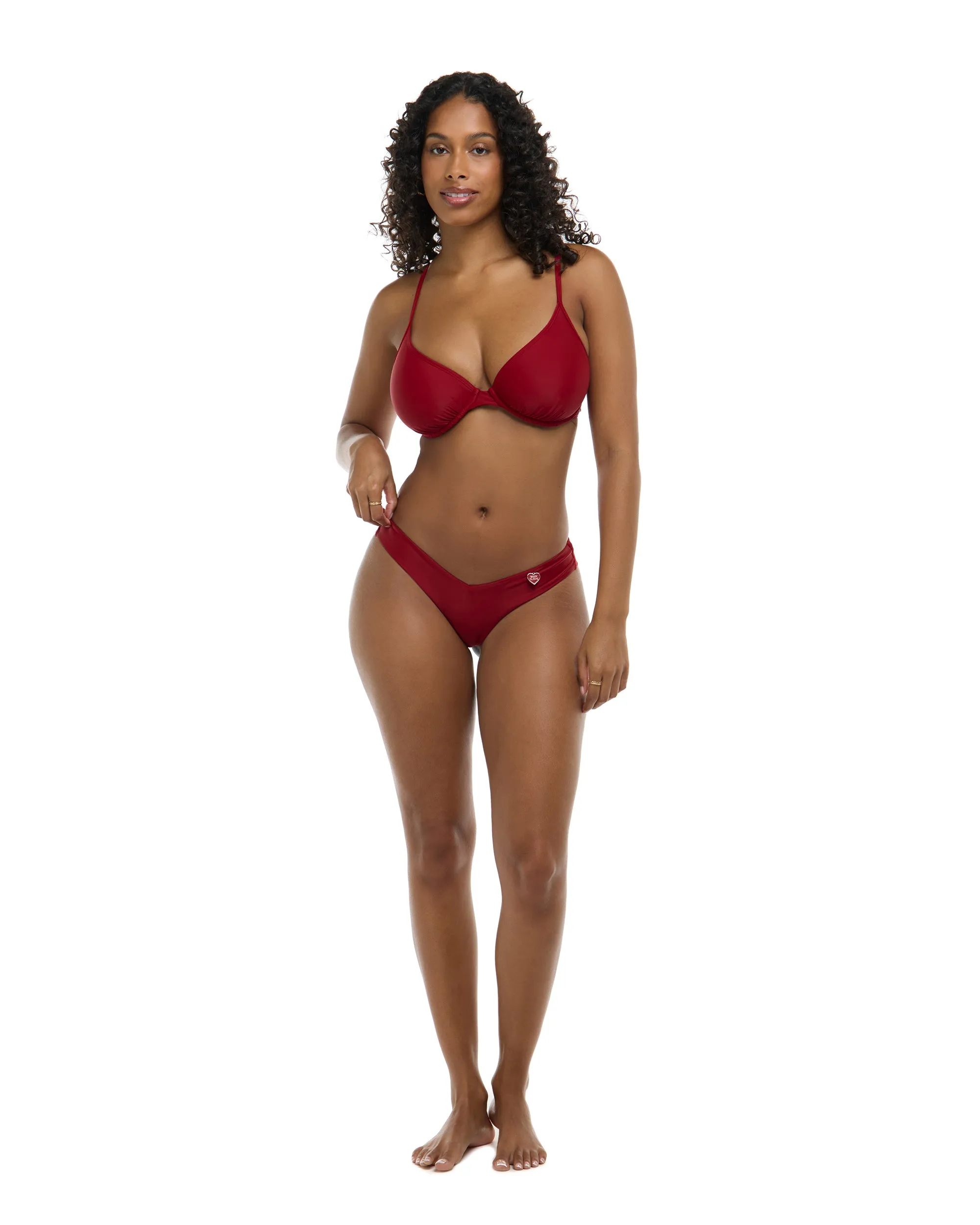 Smoothies Solo D-F Cup Bikini Top - Cranberry