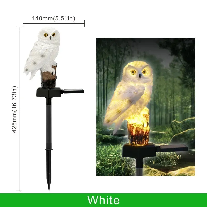 Solar Owl Garden Light Outdoor LED Lawn Lamp