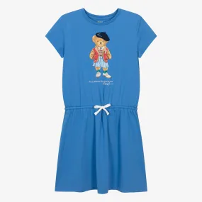 Teen Girls Blue Polo Bear Dress