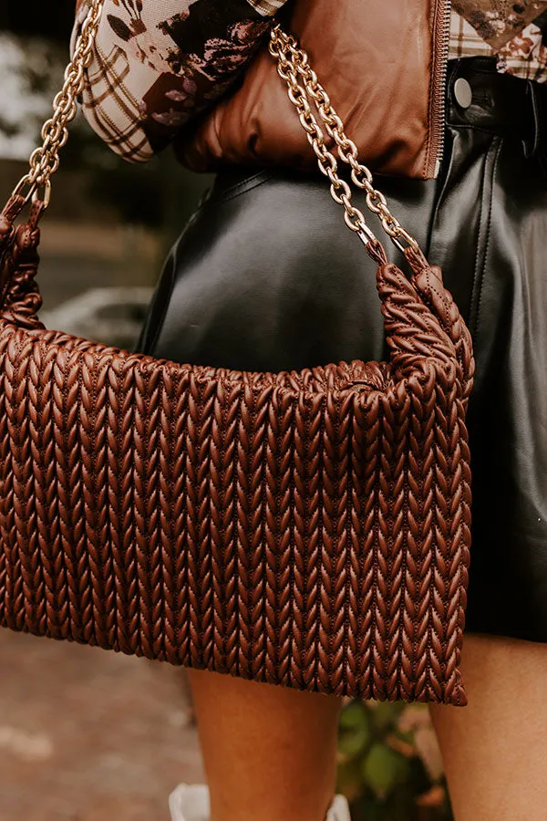 Timeless Treasures Faux Leather Tote in Chocolate