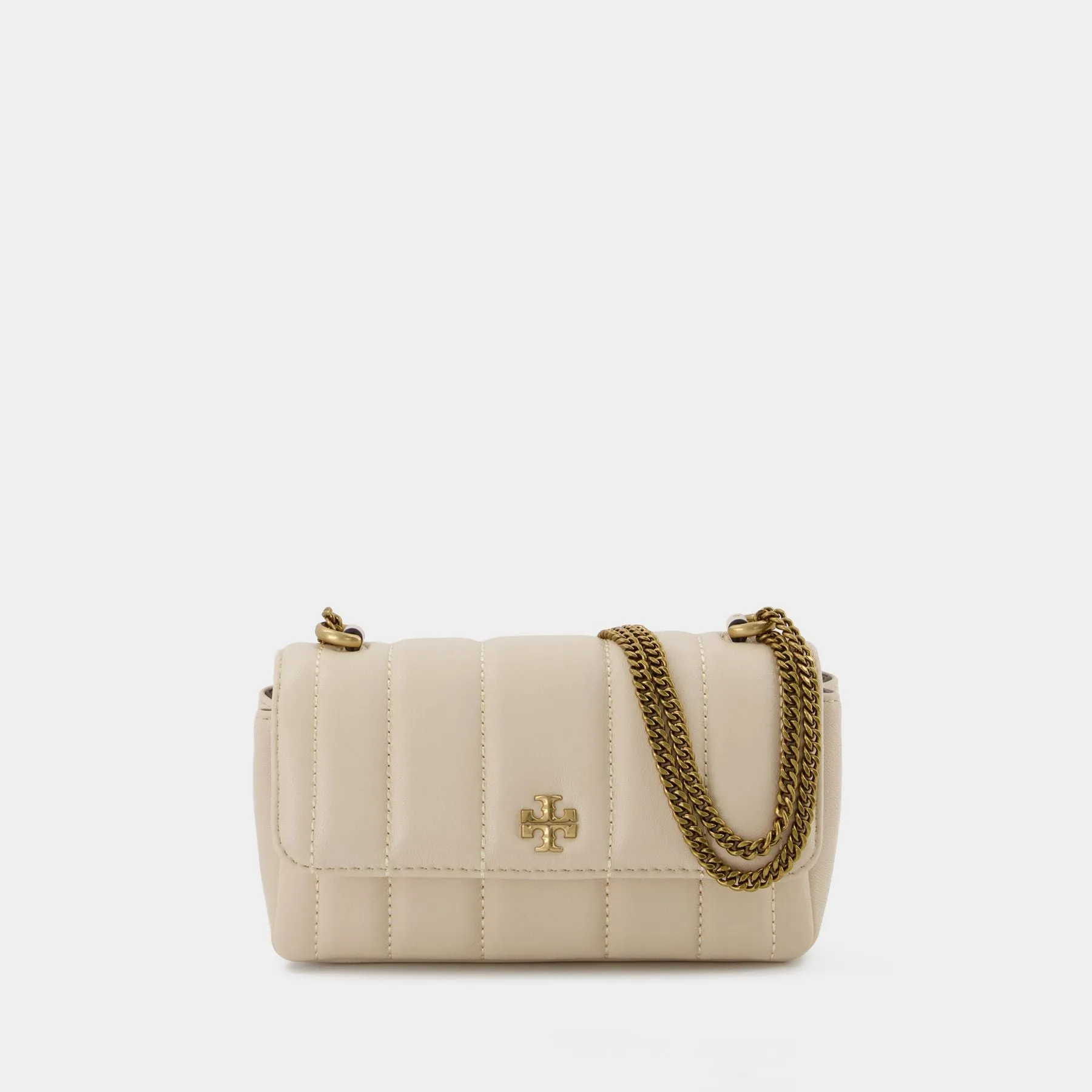 Tory Burch  Kira Mini Flap Hobo Bag - Tory Burch -  Brie - Leather