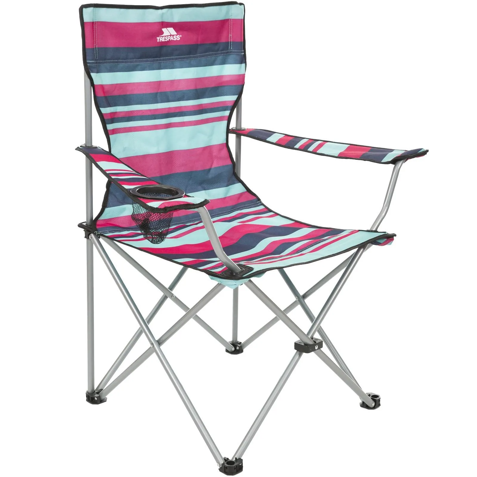 Trespass Adults Branson Camping Folding Chair With Drinks Holder