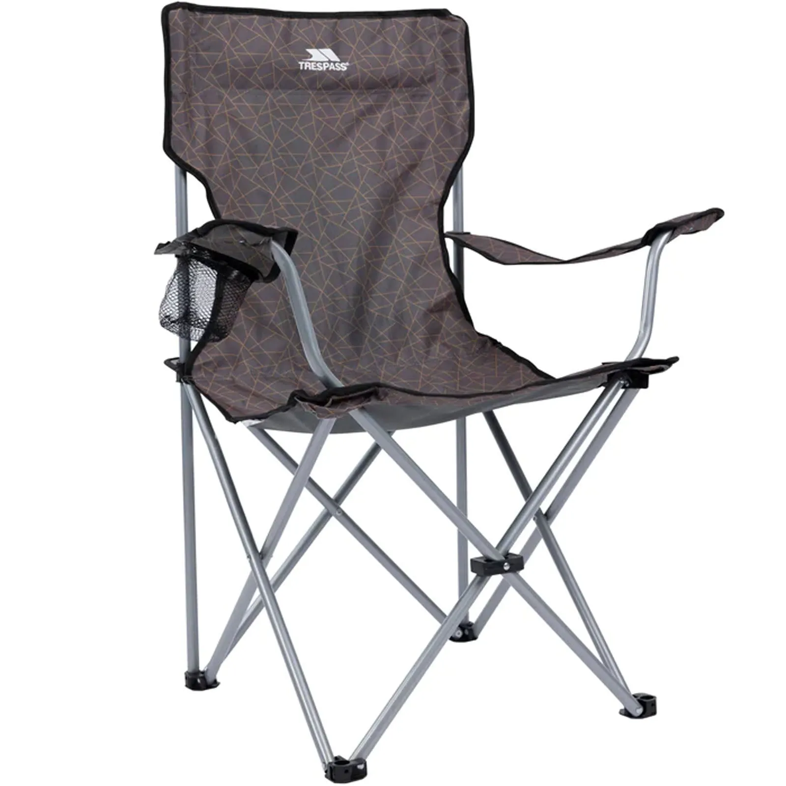 Trespass Adults Branson Camping Folding Chair With Drinks Holder