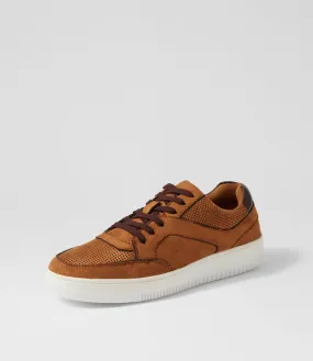 UNCUT Baldwin Tan Microsuede Sneakers