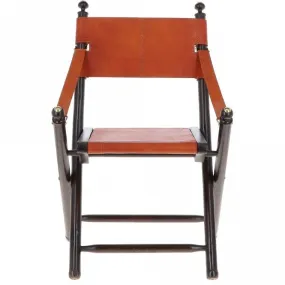 Vintage Folding Leather Chair Tan : VIN-37