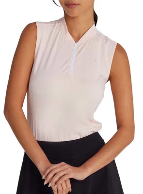 Women's Bad Birdie Rose Quartz Sleeveless Golf Polo