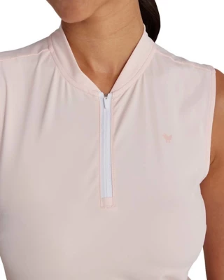 Women's Bad Birdie Rose Quartz Sleeveless Golf Polo